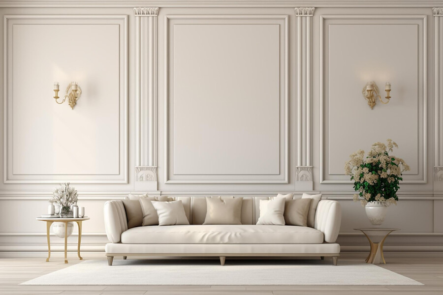 13 Ide Wall Moulding Ruang Tamu yang Modern dan Elegan