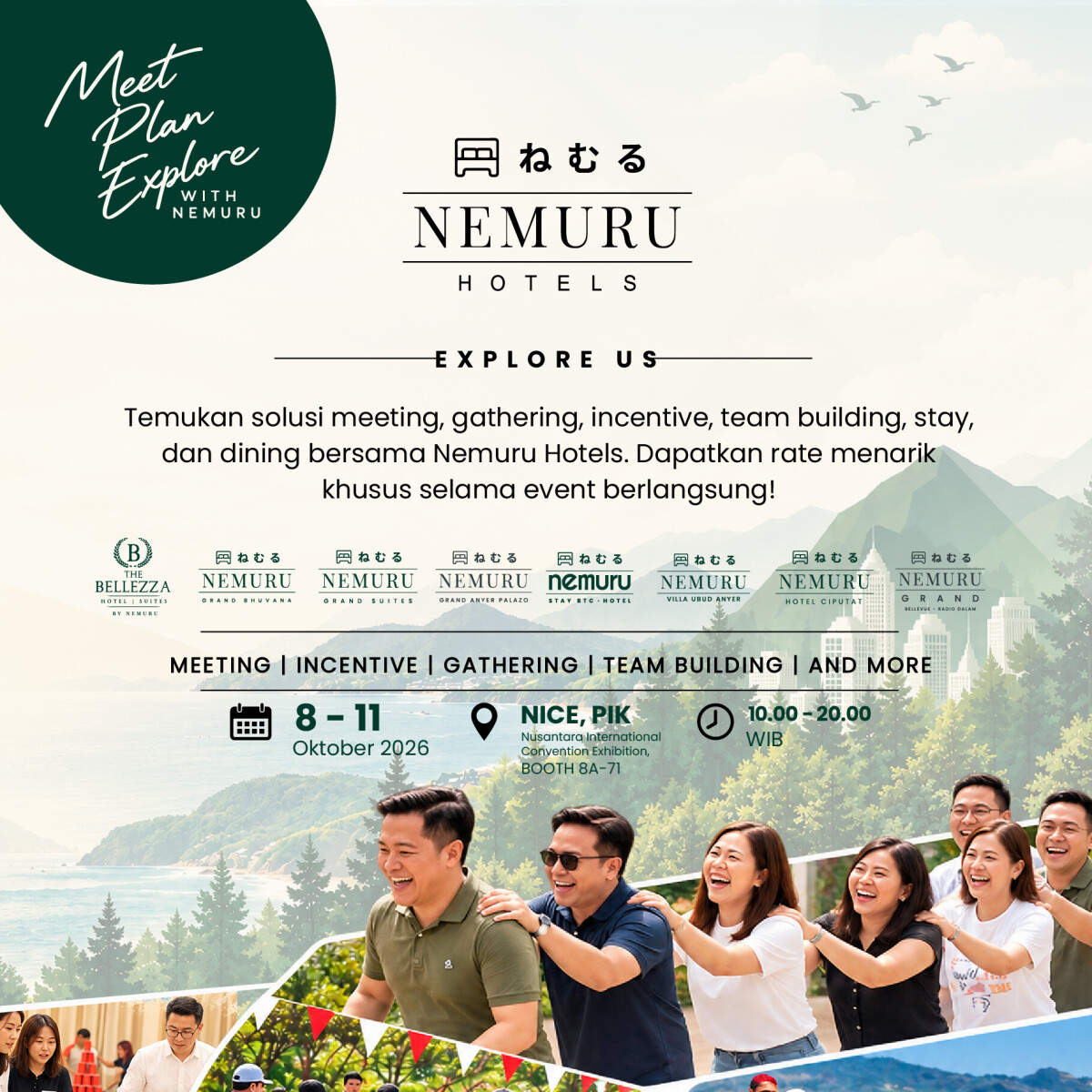 Flyer 2A B event Nemuru Hotels di IOITE