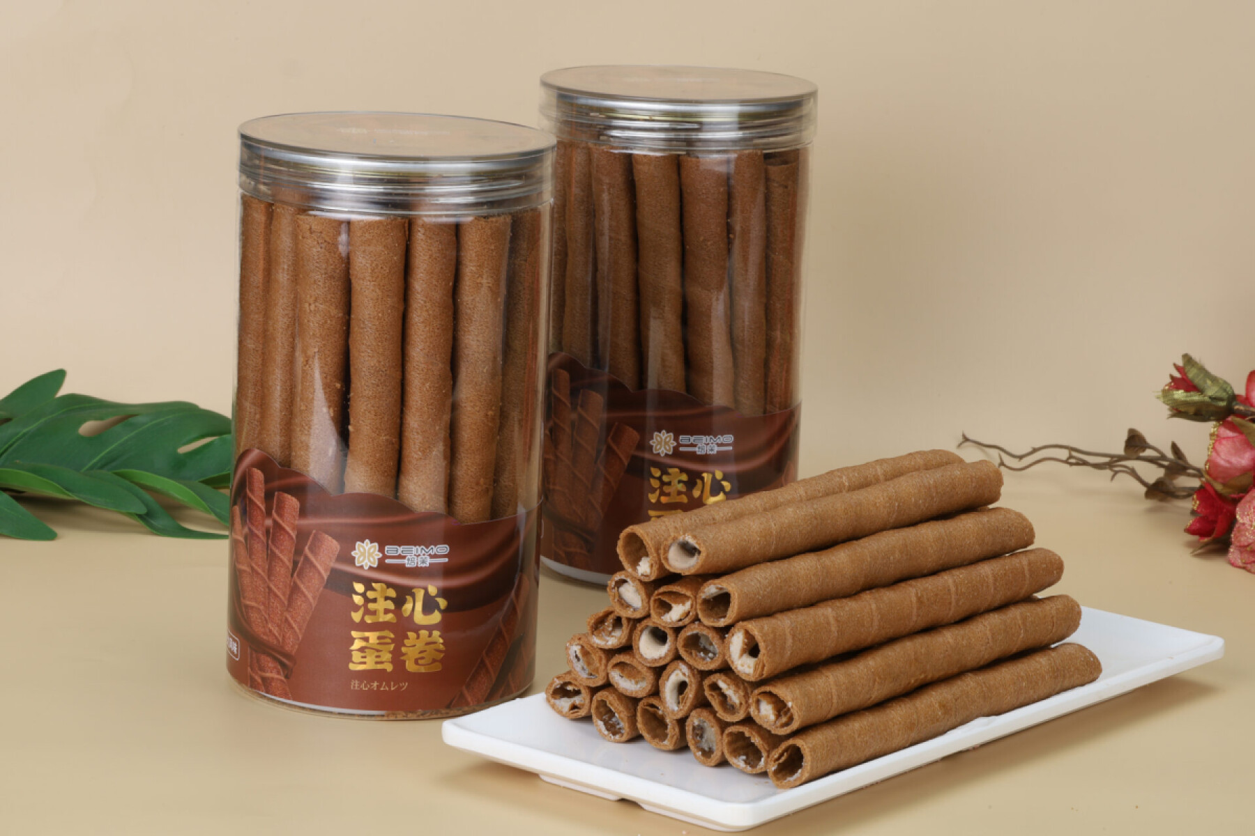 注心蛋卷巧克力味2--Chocolate Flavored Filled Egg Rolls