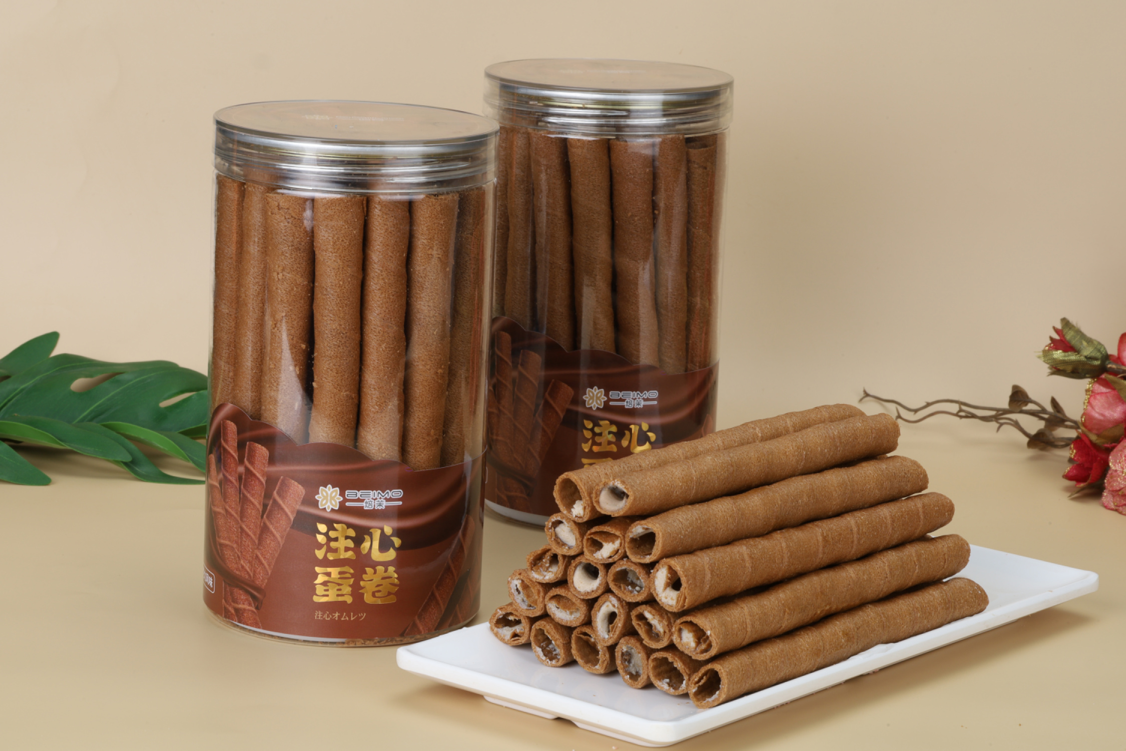 注心蛋卷巧克力味2--Chocolate Flavored Filled Egg Rolls