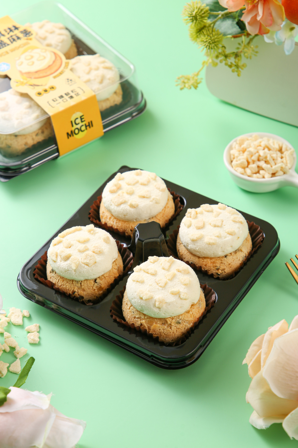 冰淇淋奶盖麻薯（香草味） (1)